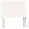 vidaXL Boxspringbett mit Matratze Wei&szlig; 90 x 190 cm Kunstleder