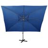 vidaXL Ampelschirm mit L&uuml;ftung 400x300 cm Azurblau