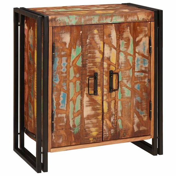 vidaXL Nachttisch Mehrfarbig 66 x 35 x 76 cm Massives Altholz