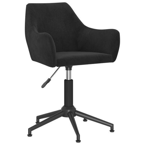 vidaXL Esszimmerst&uuml;hle 6 Stk. Drehbar Schwarz Samt