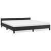 vidaXL Bettgestell mit Kopfteil ohne Matratze Schwarz 180x200 cm