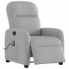 vidaXL Massagesessel Elektrisch Wolkengrau Stoff