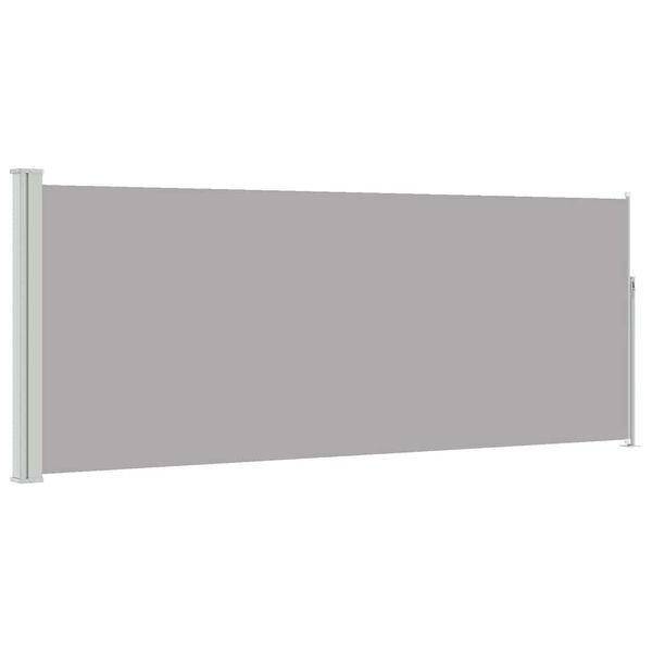 vidaXL Ausziehbare Seitenmarkise 120x300 cm Grau