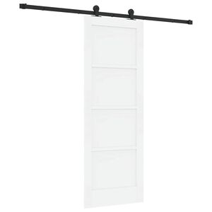vidaXL Schiebet&uuml;r ORKDAL Wei&szlig; 73,5 x 198,5 cm Massives Kiefernholz