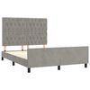 vidaXL Bettgestell ohne Matratze Hellgrau 140x190 cm Samt