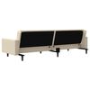 vidaXL Schlafsofa 2-Sitzer mit 2 Kissen Creme Samt