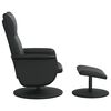 vidaXL Relaxsessel mit Fu&szlig;hocker Schwarz Kunstleder