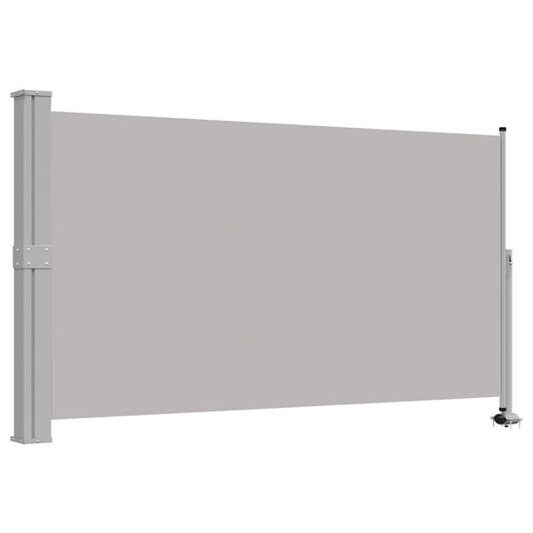 vidaXL Ausziehbare Seitenmarkise 140x300 cm Grau