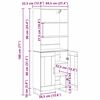 vidaXL Highboard Schwarz Eichen-Optik 69,5 x 34 x 180 cm Holzwerkstoff