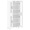 vidaXL Highboard Hochglanz-Wei&szlig; 69,5x34x180 cm Holzwerkstoff
