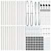 vidaXL Zaunpfosten 26 pcs Grau 3,2 x 3,2 x 105 cm