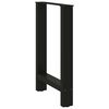 vidaXL Esstischbeine Schwarz 2 Stk. 50x(72-73) cm Stahl
