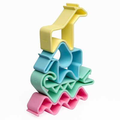 dëna Silikon-Spielzeug-Set Tiere Pastel 4 Stk.