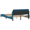 vidaXL Bettgestell mit Kopfteil "Dover" Blau 140x200 cm Samt