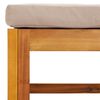 vidaXL Gartenhocker mit Kissen Taupe Massivholz Akazie