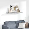 vidaXL Schweberegal Betongrau 90x23,5x3,8 cm MDF