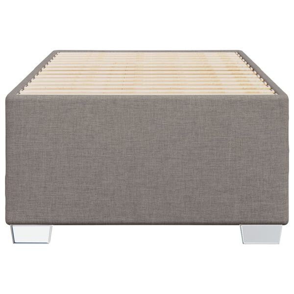 vidaXL Bettgestell ohne Matratze Taupe 90x200 cm Stoff