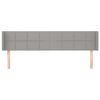 vidaXL Kopfteil mit Ohren Hellgrau 183x16x78/88 cm Stoff
