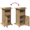 vidaXL Podium mit Regal Artisan-Eiche 55 x 55 x 107 cm Holzwerkstoff