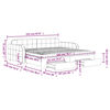 vidaXL Tagesbett Ausziehbar mit Schubladen Hellgrau 100x200 cm Samt
