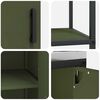 vidaXL Aufbewahrungsset f&uuml;r die K&uuml;che mit Regal 3 pcs Olive Gr&uuml;n Stahl