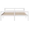 vidaXL Seniorenbett mit Kopfteil ohne Matratze Wei&szlig; 180x200 cm