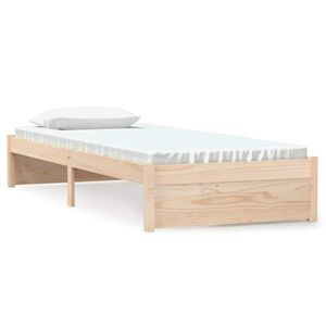 vidaXL Massivholzbett ohne Matratze 75x190 cm