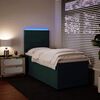 vidaXL Boxspringbett mit Matratze Dunkelgr&uuml;n 100x200 cm Samt