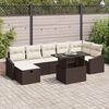 vidaXL Garten-Sofa-Set 8 pcs Braun Poly-Rattan