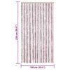 vidaXL Fliegenvorhang Silbergrau und Rosa 100x230 cm Chenille