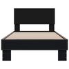 vidaXL Bettgestell Schwarz 100x200 cm Holzwerkstoff und Metall