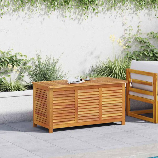 vidaXL Gartenbox mit L&uuml;ftungsschlitzen 113x50x56 cm Massivholz Akazie