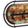 vidaXL Wandgarderobe mit 5 Haken Altholz Massiv