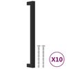 vidaXL M&ouml;belgriffe 10 Stk. Schwarz 224 mm Edelstahl