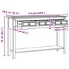vidaXL Beistelltisch Wei&szlig; 114 x 34,5 x 73 cm Massives Kiefernholz