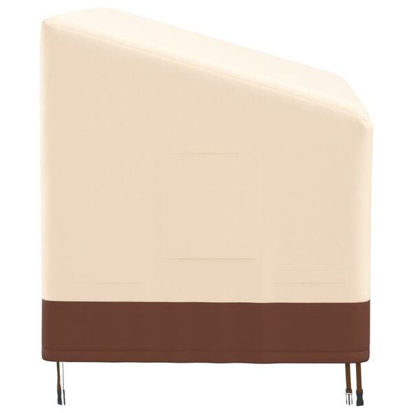 vidaXL Abdeckung f&uuml;r 3-Sitzer-Bank Beige 159x84x56/81 cm 600D Oxford