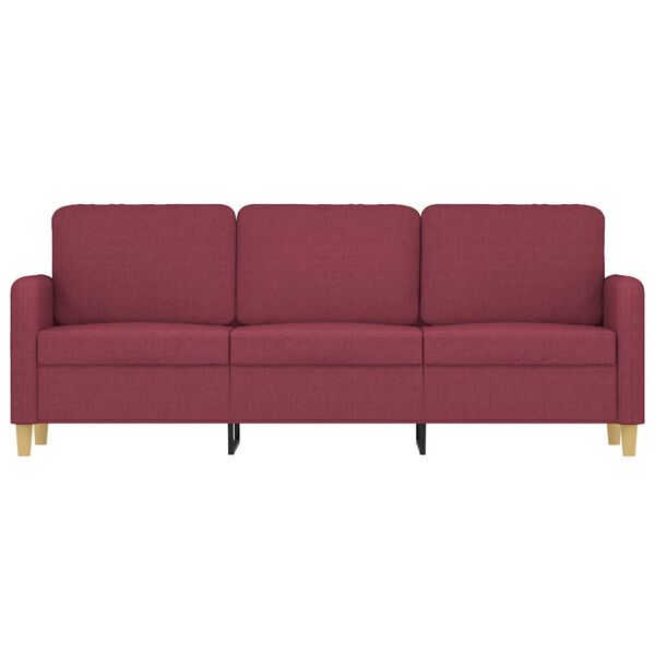 vidaXL 3-Sitzer-Sofa Weinrot 180 cm Stoff