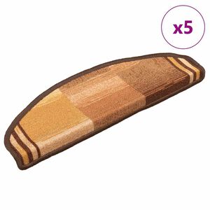 vidaXL Stufenmatten Selbstklebend 5 Stk. 65x21x4 cm Braun