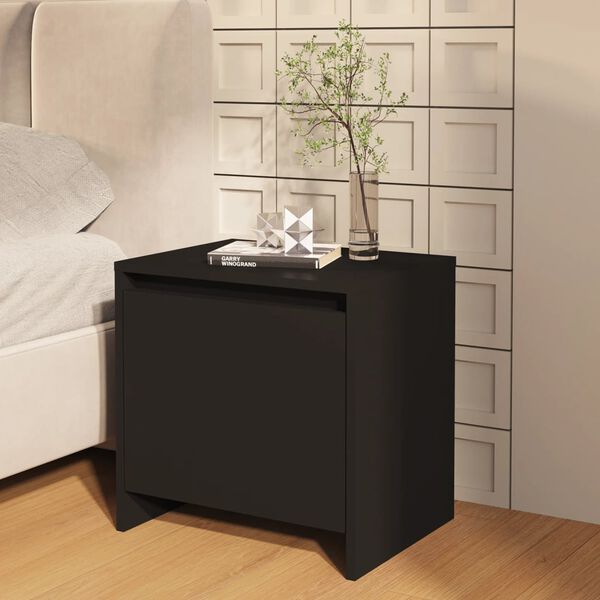 vidaXL Nachttisch Schwarz 45x34x44,5 cm Holzwerkstoff