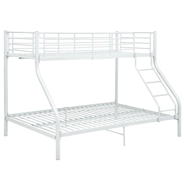 vidaXL Etagenbettgestell Wei&szlig; Metall 140x200 cm/90x200 cm