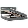 vidaXL Aufbewahrungsbett mit Matratze Dunkelgrau 200 x 200 cm