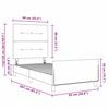 vidaXL Bettgestell mit Kopfteil Dunkelbraun 90 x 200 cm Stoff
