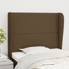 vidaXL Kopfteil mit Ohren Dunkelbraun 103x23x118/128 cm Stoff