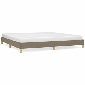 vidaXL Bettgestell ohne Matratze Taupe 200x200 cm Stoff