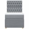 vidaXL Boxspringbett mit Matratze Hellgrau 80x200 cm Stoff