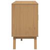 vidaXL Sideboard OLDEN Grau und Braun 114x43x73,5 cm Massivholz Kiefer