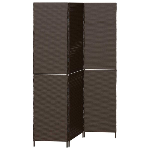 vidaXL Raumteiler Braun 146 x 180 cm Poly-Rattan