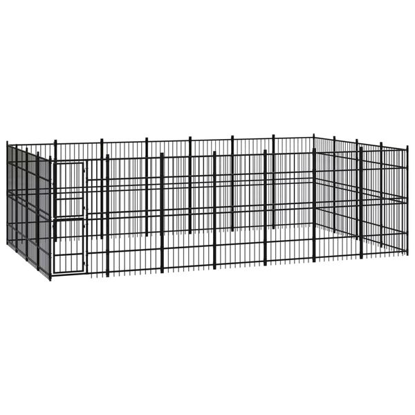 vidaXL Outdoor-Hundezwinger Stahl 25,8 m&sup2;
