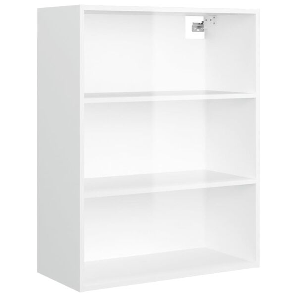 vidaXL H&auml;ngeschrank Hochglanz-Wei&szlig; 69,5x32,5x90 cm