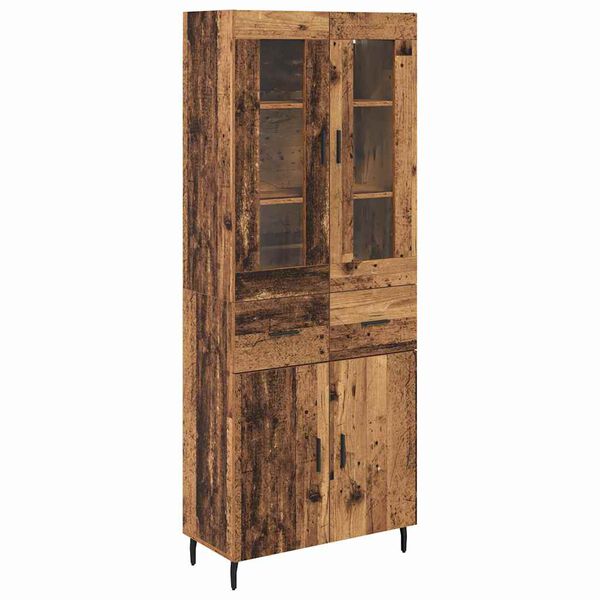 vidaXL Highboard mit Schubladen 2 pcs Altholz Holzwerkstoff